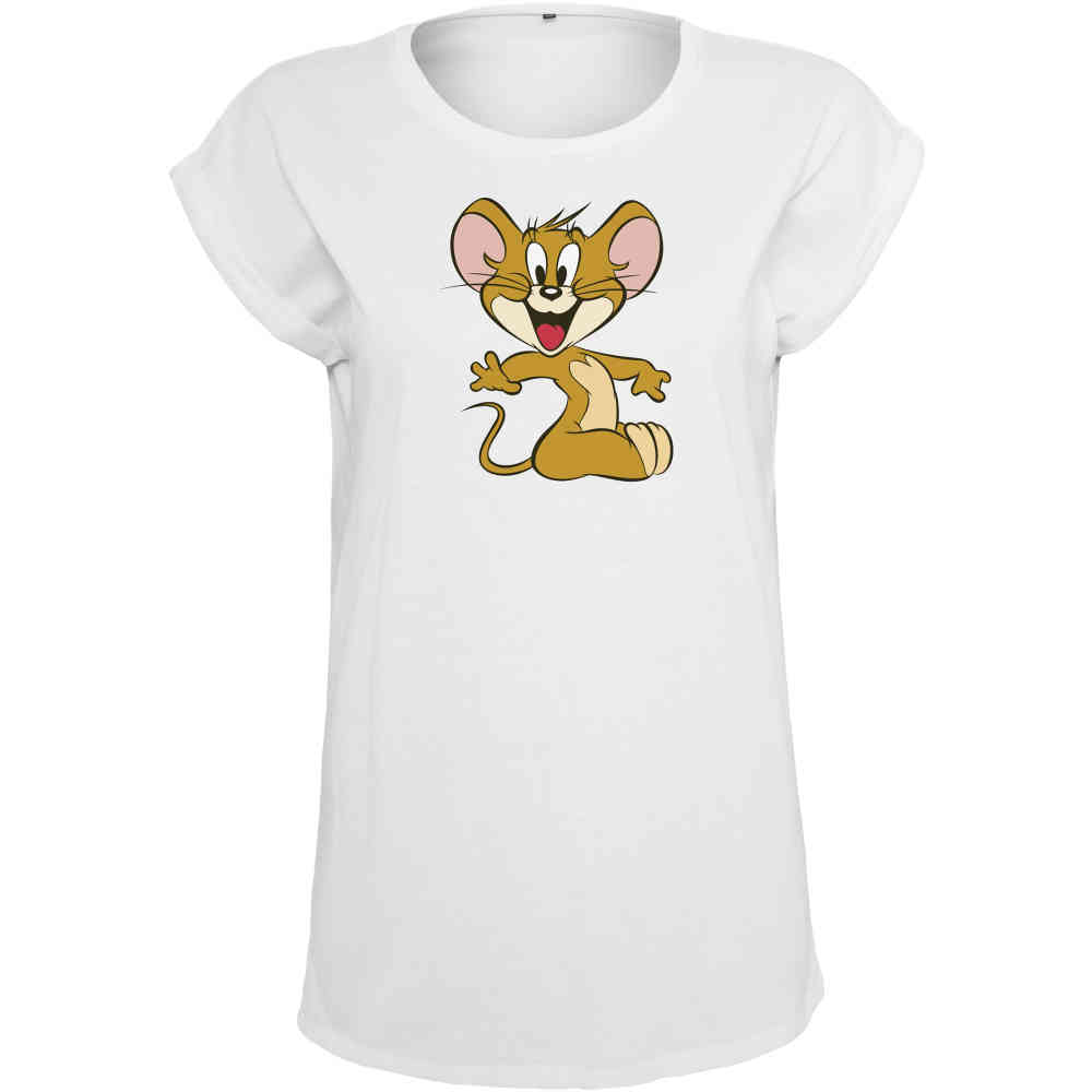 Merchcode Tom And Jerry - Tom & Jerry Mouse Damen TShirt - Weiß